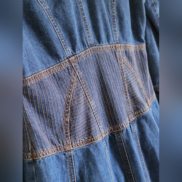 Womens Sz 6 Jeanology Vintage Western Denim Dress ZERO FLAWS 100% Cotton - Picture 11 of 16